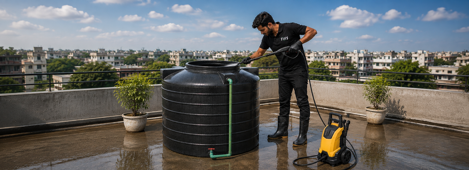 Plastic Water Tank Cleaning -150-300 Gallons
