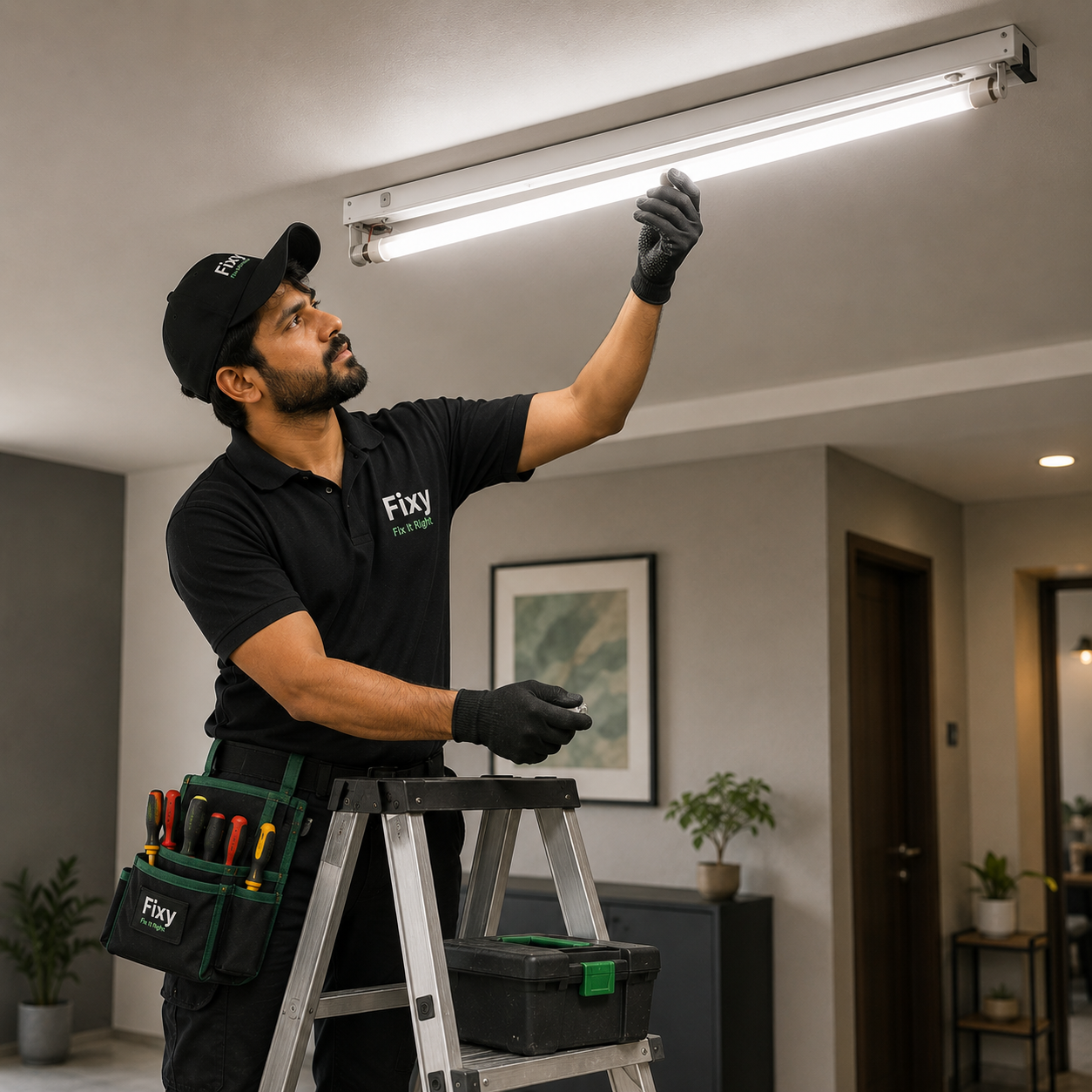Tube light Installation